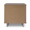 Manhattan Comfort Granville Modern Nightstand 2.0 with 2 Full Extension Drawers in Light Grey Back
