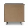 Manhattan Comfort Granville Modern Nightstand 2.0 with 2 Full Extension Drawers in Light Grey Back - Manhattan Comfort Granville Modern Nightstand 2.0 with 2 Full Extension Drawers in Light Grey Back