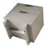 Manhattan Comfort Granville Modern Nightstand 2.0 with 2 Full Extension Drawers in Light Grey Bottom