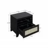 Manhattan Comfort Sheridan Modern Cane Nightstand Black Size - Manhattan Comfort Sheridan Modern Cane Nightstand Black Size