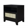 Manhattan Comfort Sheridan Modern Cane Nightstand Black Other Side
