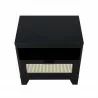 Manhattan Comfort Sheridan Modern Cane Nightstand Black Top - Manhattan Comfort Sheridan Modern Cane Nightstand Black Top