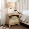 Manhattan Comfort Sheridan Modern Cane Nightstand Nature