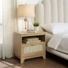 Manhattan Comfort Sheridan Modern Cane Nightstand Nature - Manhattan Comfort Sheridan Modern Cane Nightstand Nature