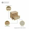 Manhattan Comfort Sheridan Modern Cane Nightstand Nature Details - Manhattan Comfort Sheridan Modern Cane Nightstand Nature Details