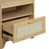 Manhattan Comfort Sheridan Modern Cane Nightstand Nature Open