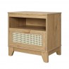 Manhattan Comfort Sheridan Modern Cane Nightstand Nature Other Side