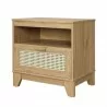 Manhattan Comfort Sheridan Modern Cane Nightstand Nature Other Side - Manhattan Comfort Sheridan Modern Cane Nightstand Nature Other Side