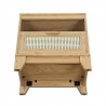 Manhattan Comfort Sheridan Modern Cane Nightstand Nature Bottom