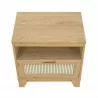 Manhattan Comfort Sheridan Modern Cane Nightstand Nature Top - Manhattan Comfort Sheridan Modern Cane Nightstand Nature Top