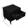 Manhattan Comfort Stanton Modern Nightstand with 2 Full Extension Drawers and Solid Wood Legs in Black Size
