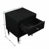 Manhattan Comfort Stanton Modern Nightstand with 2 Full Extension Drawers and Solid Wood Legs in Black Size - Manhattan Comfort Stanton Modern Nightstand with 2 Full Extension Drawers and Solid Wood Legs in Black Size