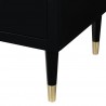 Manhattan Comfort Stanton Modern Nightstand with 2 Full Extension Drawers and Solid Wood Legs in Black Legs