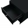 Manhattan Comfort Stanton Modern Nightstand with 2 Full Extension Drawers and Solid Wood Legs in Black Drawer - Manhattan Comfort Stanton Modern Nightstand with 2 Full Extension Drawers and Solid Wood Legs in Black Drawer