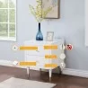 Manhattan Comfort Stanton Modern Nightstand with 2 Full Extension Drawers and Solid Wood Legs in White - Manhattan Comfort Stanton Modern Nightstand with 2 Full Extension Drawers and Solid Wood Legs in White
