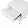 Manhattan Comfort Stanton Modern Nightstand with 2 Full Extension Drawers and Solid Wood Legs in White Drawer - Manhattan Comfort Stanton Modern Nightstand with 2 Full Extension Drawers and Solid Wood Legs in White Drawer