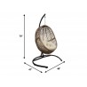 Tortuga Outdoor Rio Vista Outdoor Wicker Hanging Egg Chair with Stand 7