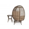 Tortuga Outdoor Rio Vista Outdoor Wicker Egg Chair with Swivel Base and Side Table 8