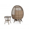Tortuga Outdoor Rio Vista Outdoor Wicker Egg Chair with Swivel Base and Side Table 7