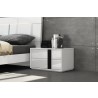 Whiteline Modern Living Kimberly Nightstand Large High Gloss White - Lifestyle