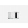 Whiteline Modern Living Kimberly Nightstand Small High Gloss White - Angled