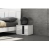 Whiteline Modern Living Kimberly Nightstand Small High Gloss White - Lifestyle