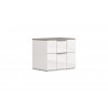 Whiteline Modern Living Daisy Night Stand High Gloss White - Angled