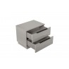 Damien Nightstand in Light Gray-opened