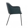 Sunpan Hensley Dining Armchair in Dark Teal - Side Angle