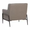 Sunpan Talula Lounge Chair - Alpine Grey Leather - Back Side Angle - Sunpan Talula Lounge Chair - Alpine Grey Leather - Back Side Angle