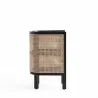 Manhattan Comfort Versailles End Table in Black and Natural Cane Side - Manhattan Comfort Versailles End Table in Black and Natural Cane Side