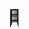 Manhattan Comfort Versailles End Table in Black and Natural Cane Front - Manhattan Comfort Versailles End Table in Black and Natural Cane Front