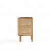 Manhattan Comfort Versailles End Table in Nature Cane Side
