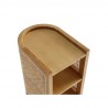 Manhattan Comfort Versailles End Table in Nature Cane Top