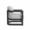 Sunset West Malibu Club Chair in Cast Silver, No Welt - Sunset West Malibu Club Chair in Cast Silver, No Welt