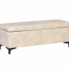 Sunpan Janet Storage Bench Bravo Cream - Front Side Angle - Sunpan Janet Storage Bench Bravo Cream - Front Side Angle