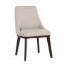 Sunpan Jody Dining Chair in Linea Light Grey Leather - Set of Two - Front Side Angle