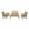 Anderson Teak Classic 2-Seater Bench with Dining Armchair and Rect. Coffee Table and Side Table-2 - Anderson Teak Classic 2-Seater Bench with Dining Armchair and Rect. Coffee Table and Side Table-2