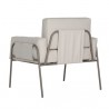 Sunpan Granada Lounge Chair Grey - Palazzo Cream - Back Side Angle