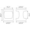 Nuuk Side Table Black - Dimensions