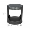 Nuuk Side Table Black - Table Dimensions