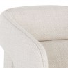 Sunpan Kendrick Wheeled Dining Armchair in Moto Stucco -  Closeup Top Angle