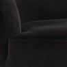 Sunpan Peggy Swivel Lounge Chair Giotto Cabernet / Giotto Shale Grey - Seat Closeup Angle