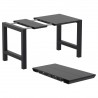 Compamia Vegas Bar Table 39 inch to 55 inch Extendable Table Black, Dark Gray, Taupe, White- Extender