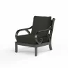Monterey Club Chair in Spectrum Carbon w/ Self Welt - Front Side Angle - Monterey Club Chair in Spectrum Carbon w/ Self Welt - Front Side Angle