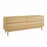 Greenington Monterey 4 Drawer Double Dresser, Wheat - Front Side Angle - Greenington Monterey 4 Drawer Double Dresser, Wheat - Front Side Angle