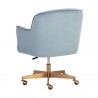 Sunpan Karina Office Chair Cornflower Blue Sky - Back Side Angle