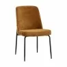 Sunpan Zeke Dining Chair Black - Bergen Marmalade - Set of Two - Front Side Angle - Sunpan Zeke Dining Chair Black - Bergen Marmalade - Set of Two - Front Side Angle