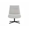 Sunpan Karson Swivel Lounge Chair in Light Grey - Front Angle - Sunpan Karson Swivel Lounge Chair in Light Grey - Front Angle