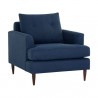 Sunpan Laurel Armchair Liv Indigo - Front Side Angle